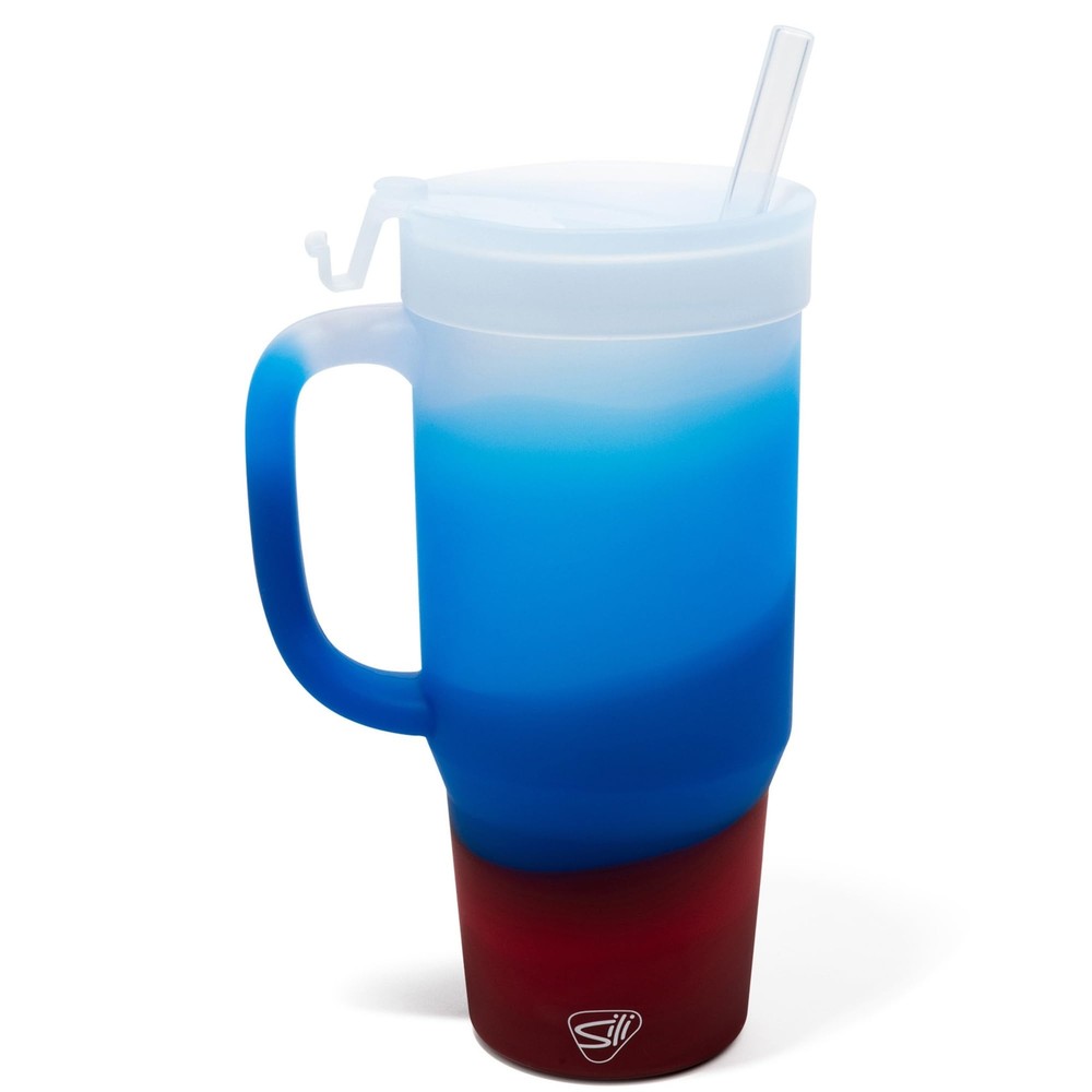 : Humbler 32oz - Americana - Silicone Handled Tumbler w/Lid & Straw, Unbreaka...