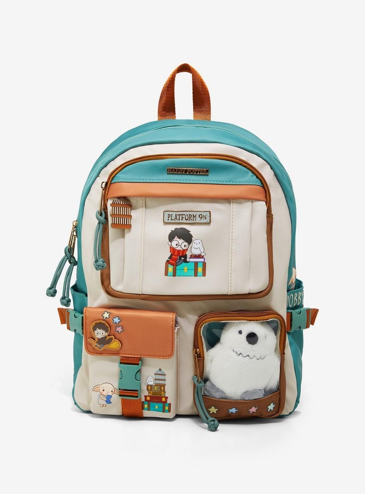 Harry Potter Hedwig & Harry Multi-Pocket Backpack - NWT
