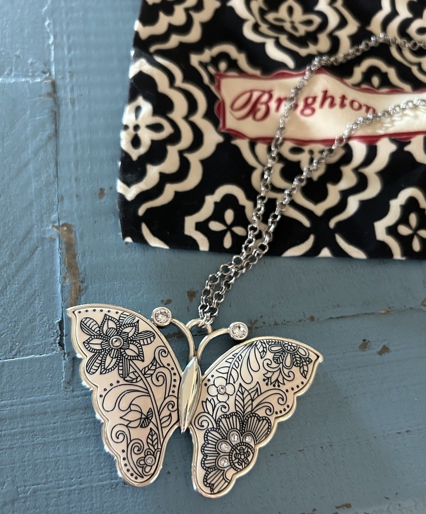Brighton Petalwings Large Butterfly Necklace NWT ~ Delicate Detail & Crystals
