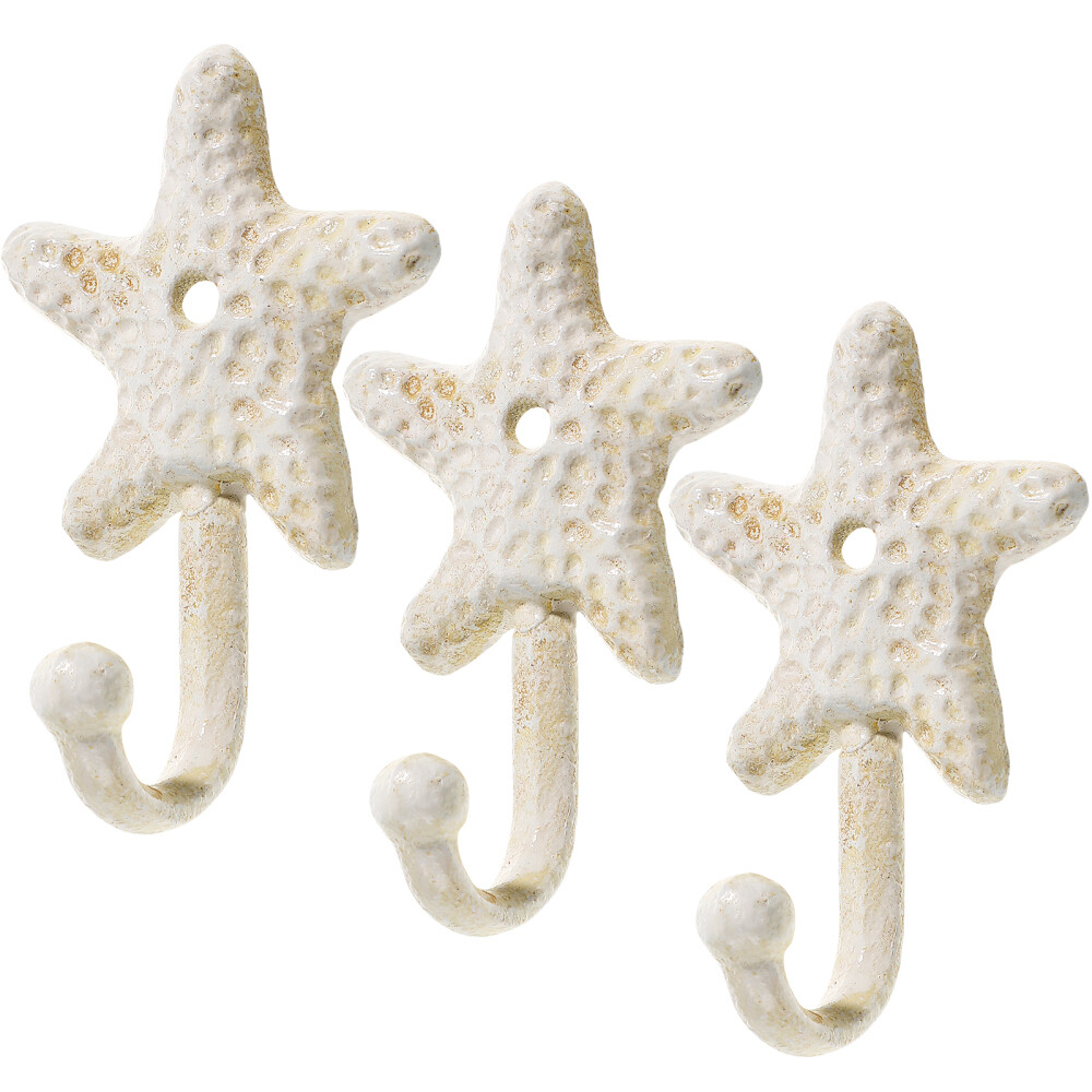 3 Pcs Beach Themed Wall Hooks Decor Kitchen Mounted