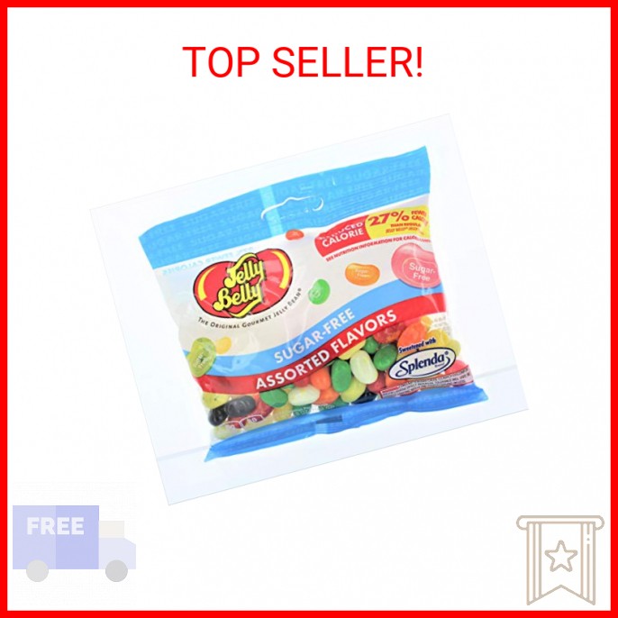 Jelly Belly Sugar Free Assorted Flavor Jelly Beans 2.8 oz Bag (3 Pack)