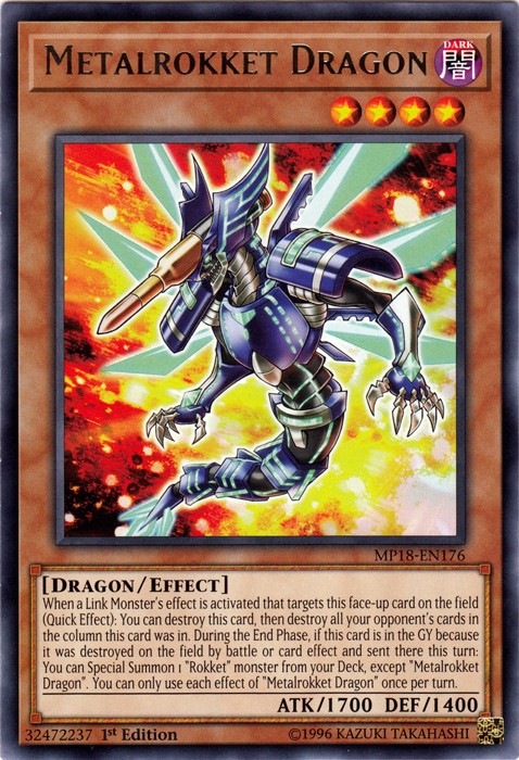 Metalrokket Dragon MP18-EN176 1st Edition NM Rare English Yu-Gi-Oh Card