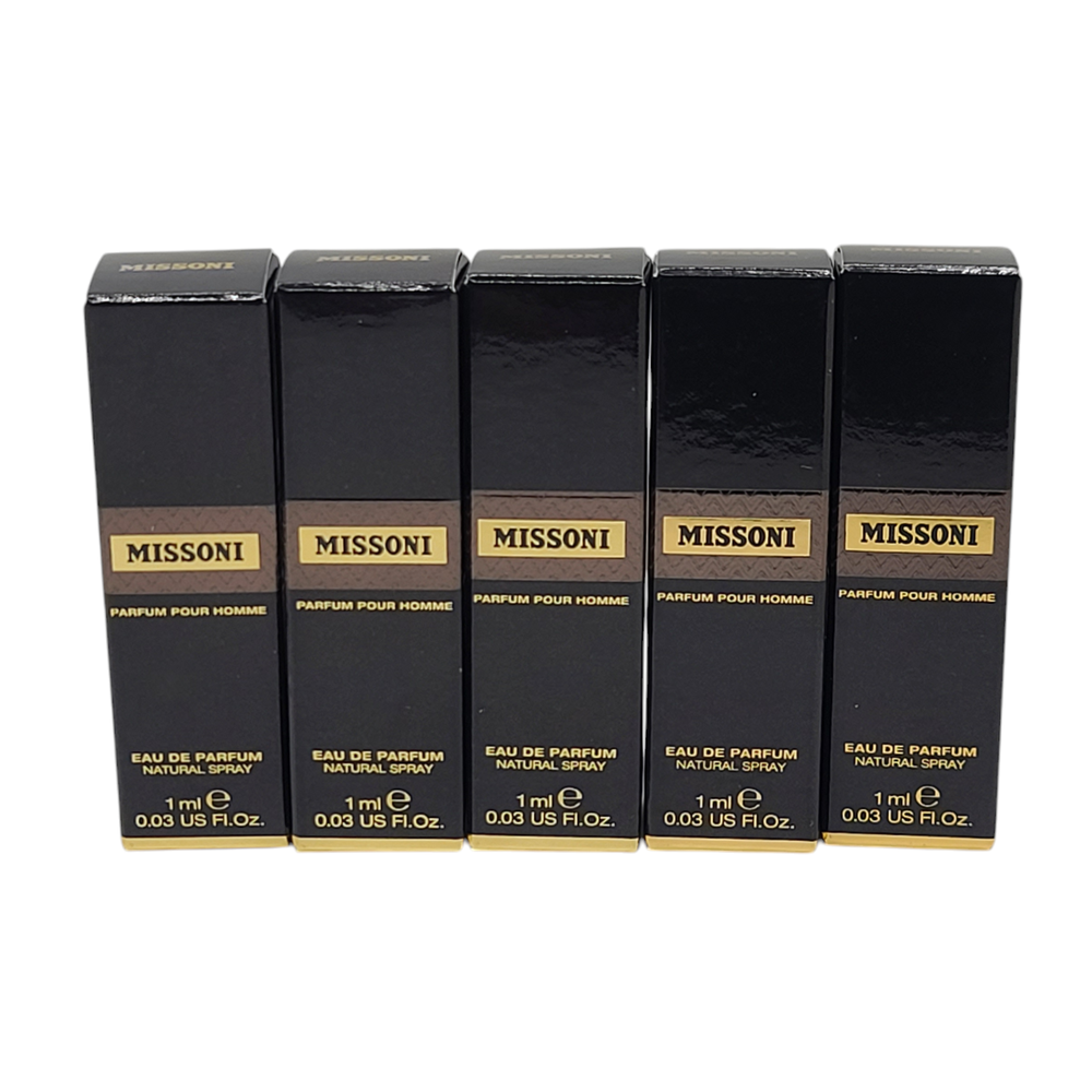 5 Pack Missoni Parfum Pour Homme Eau De Parfum Spray 0.03 oz Sample