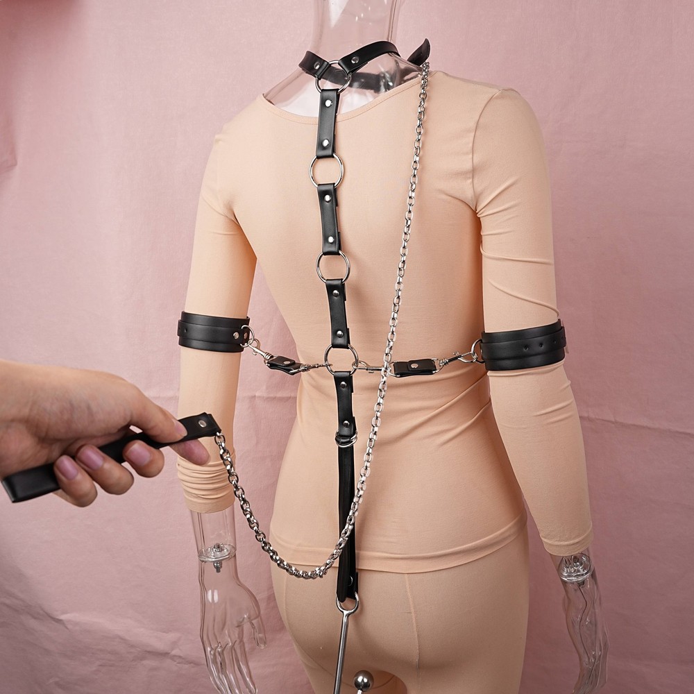 Bondage Metal Anal Hook Butt Plug Neck Collar PU Leather Cuff Sex Toys Cosplay