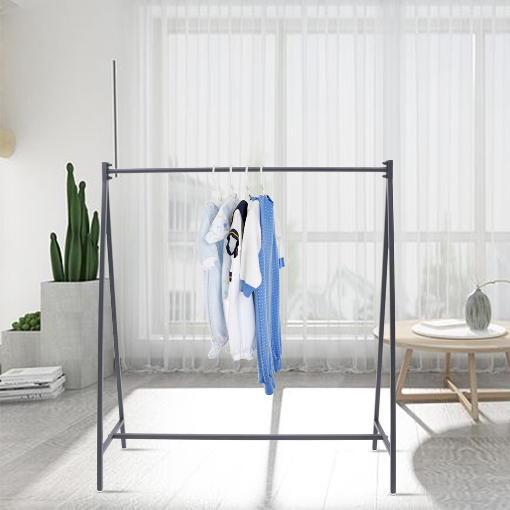 Black Metal Clothes Rack Garment Hanger Clothes Display Stand For Clothing Store