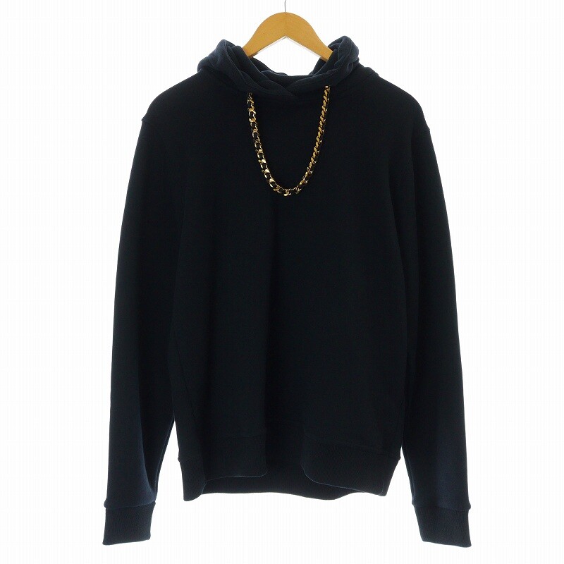 Burberry 19Ss Hoodie Pullover Long Sleeve Sweatshirt Chain Cotton S Black 454830