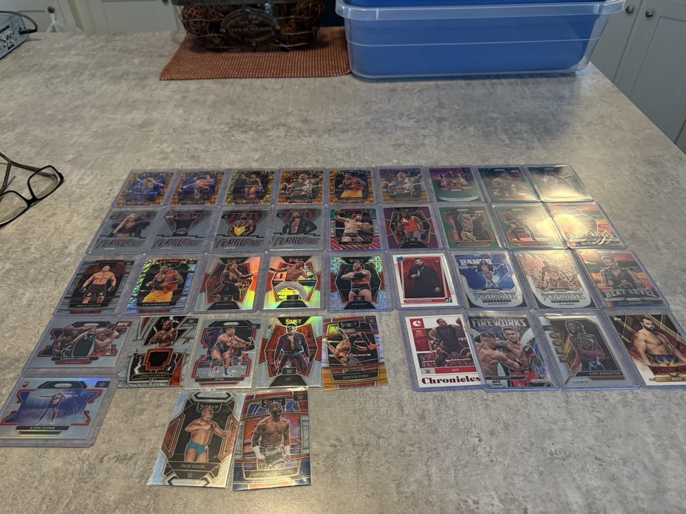 39 Lot Of WWE Panini Select Wrestling Trading Cards N More Some Holo’s