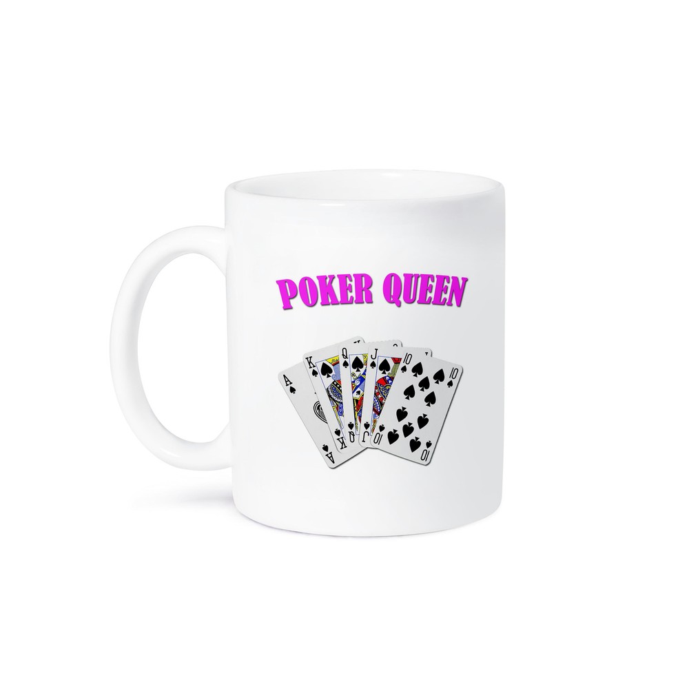 3D Rose Poker Queen Funny Quote Saying Coffee Mug