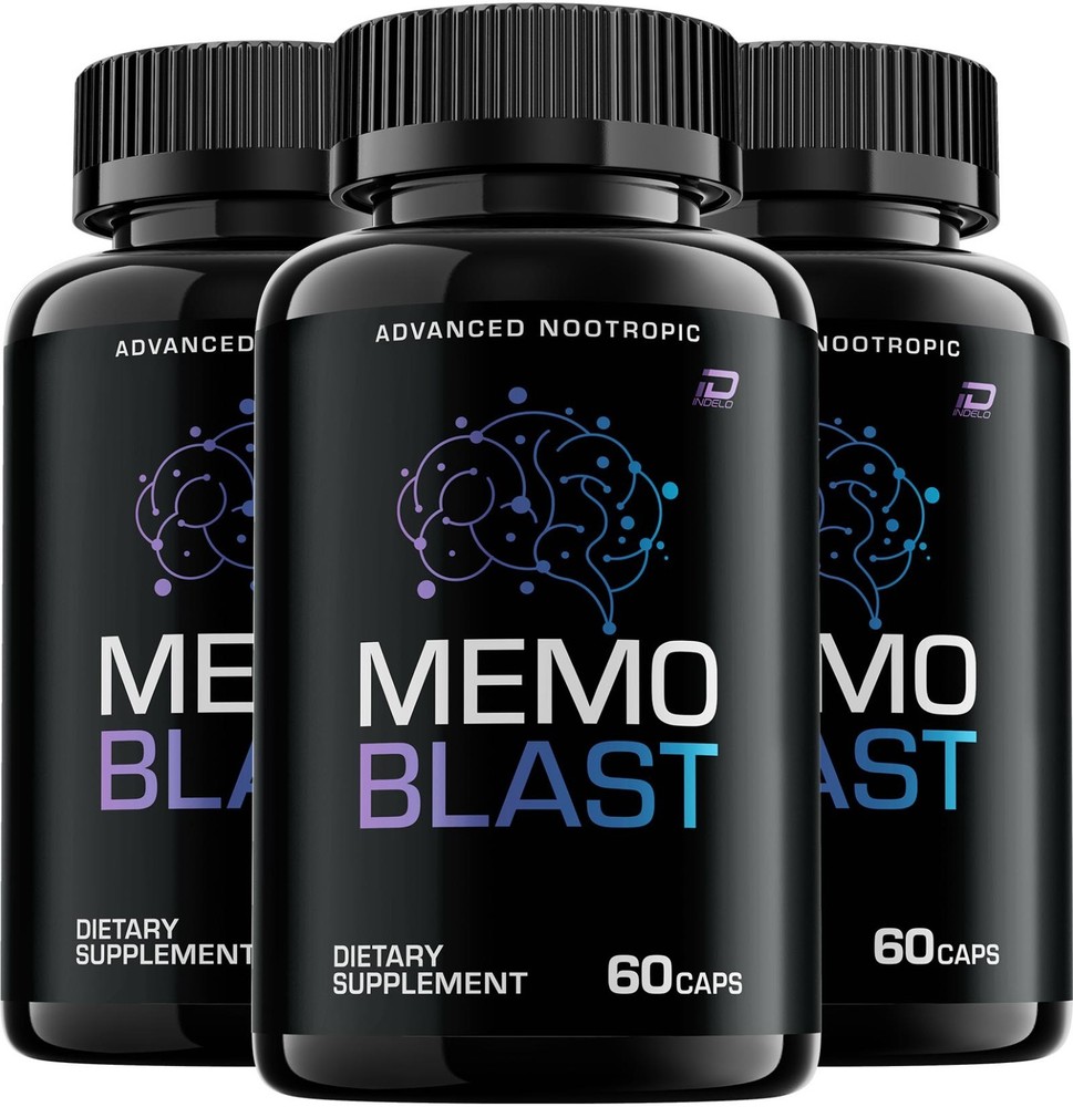 (3 Pack) Memo Blast Supplement Capsules – MemoBlast Natural Blend Memory Focus