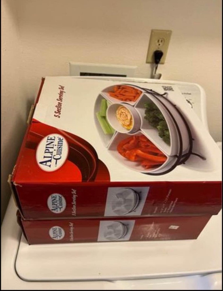 Elegant divided serving platter for stylish dining