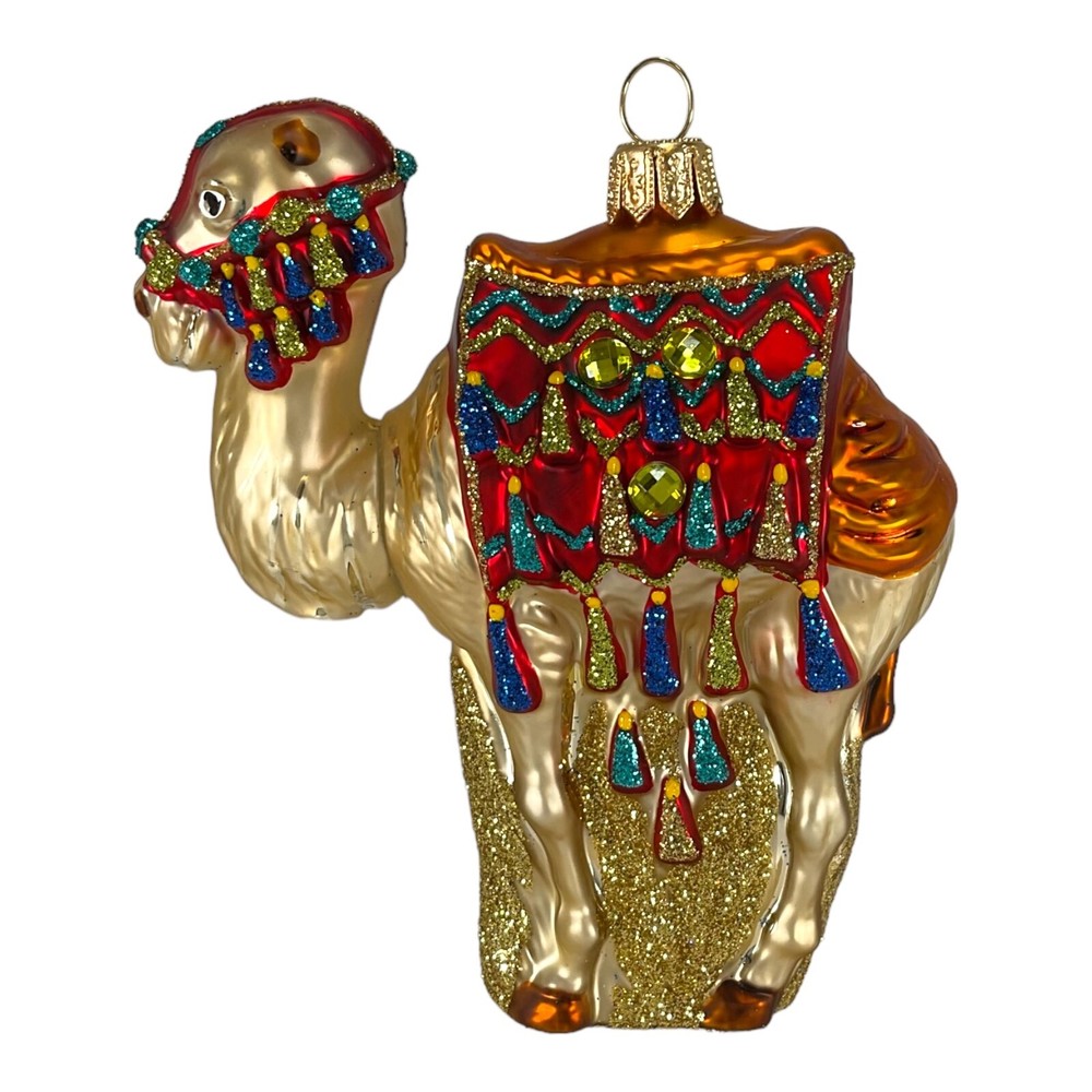 Vintage Camel Polish Glass Christmas Ornament Handmade in Poland