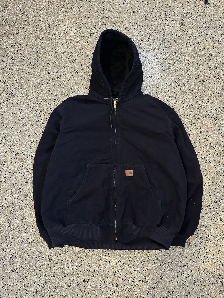 Carhartt J130 MDT Quilted Hooded Jacket Navy Blue Size XL NWOT