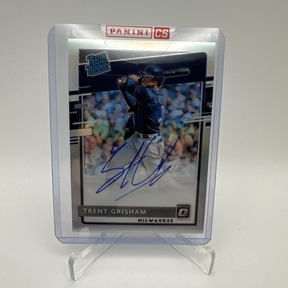Trent Grisham 2020 Donruss Optic Prizm Rookie Auto Card