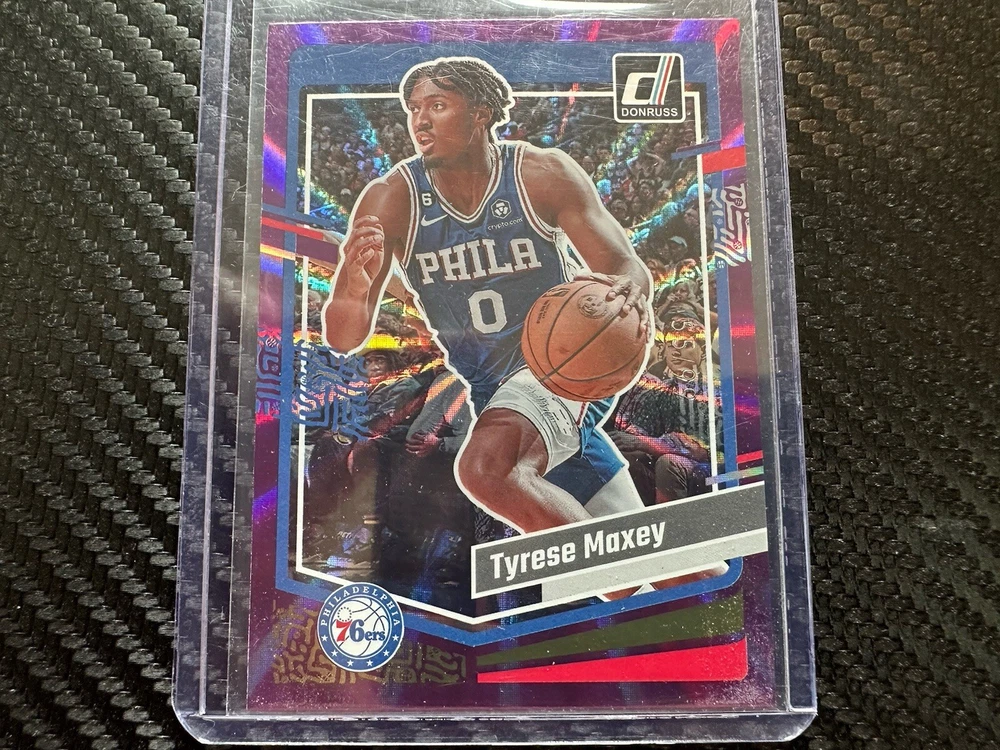 2023-24 Panini Donruss - Holo Purple Laser #152 Tyrese Maxey /99