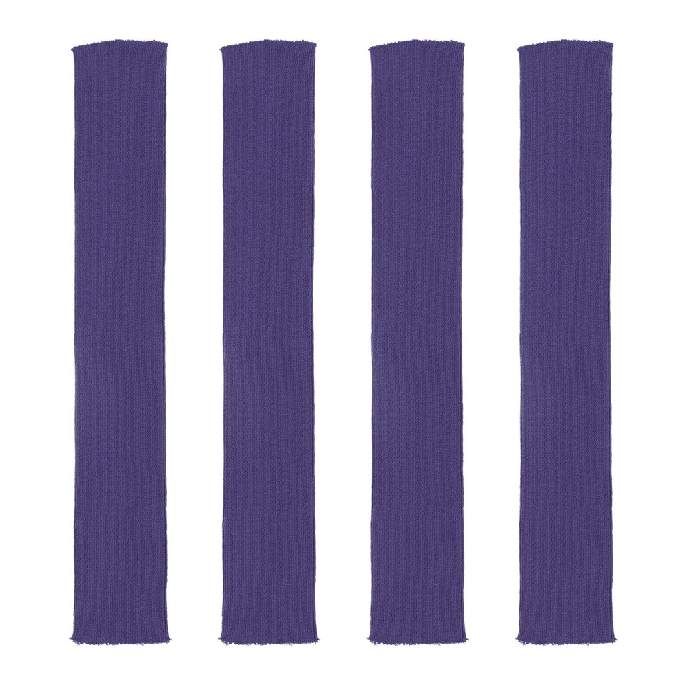 40x6cm Elastic Cuffs Ribbed Trims Cotton Fabric Knit Stretch Band Purple/ 4pcs