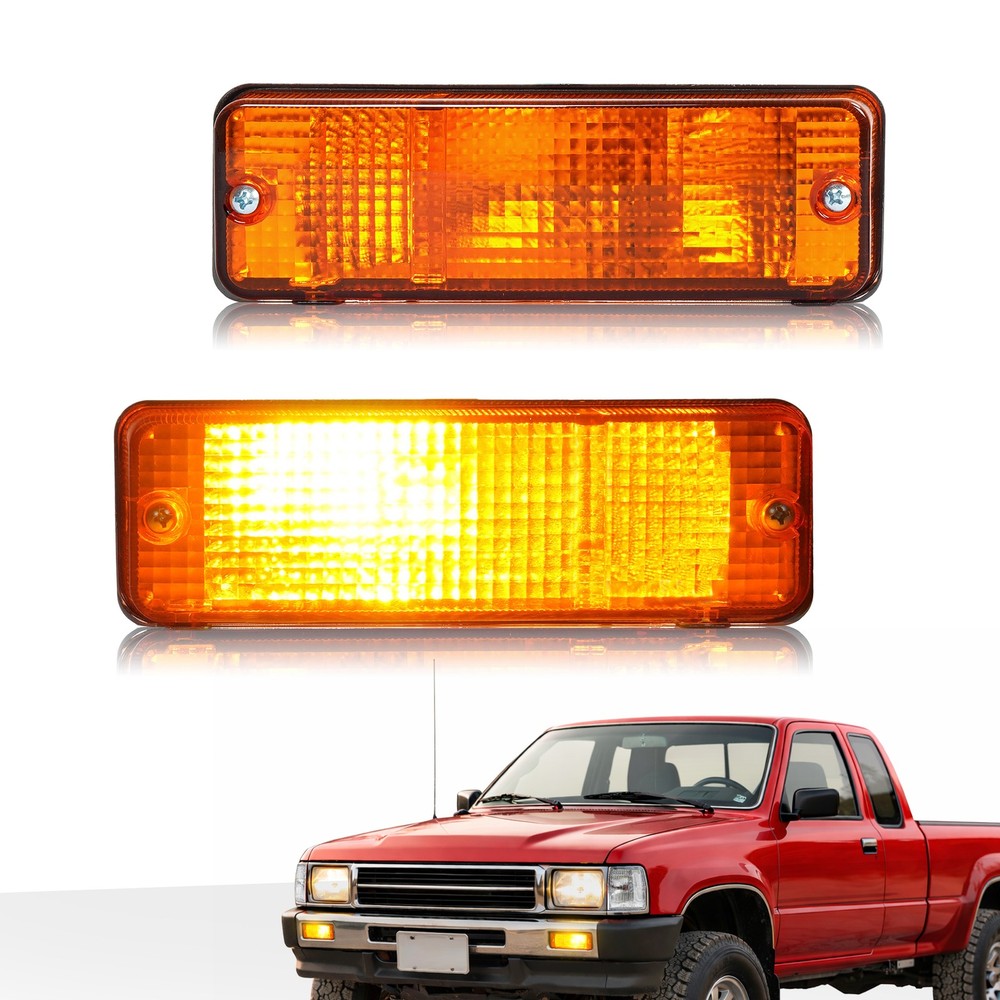 Yellow Lens Bumper Turn Signal Lights lamps For Toyota Pickup 4Runner 1984-1986