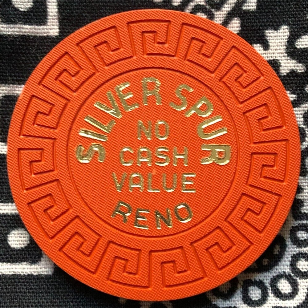 Silver Spur NCV No Cash Value Reno, Nevada Gaming Poker Casino Chip