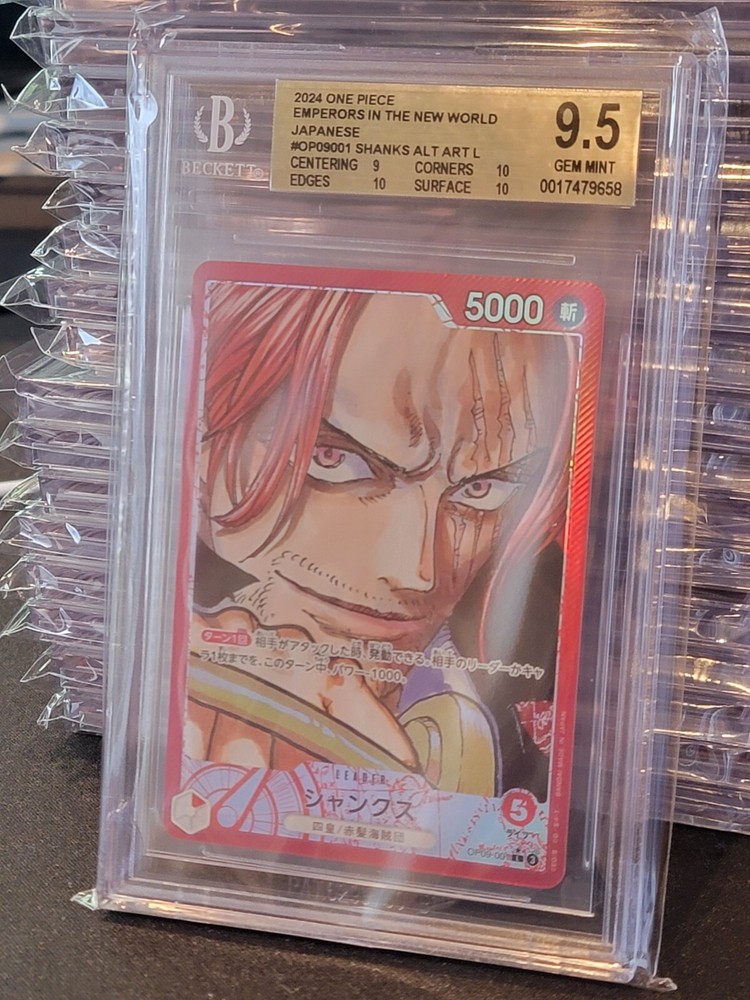 BGS 9.5 2024 One Piece Japanese Shanks Leader OP09-001 Emperors In The New World