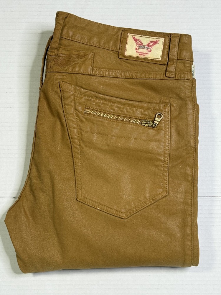 New Men’s Robin’s Jean SZ 34 Style #SP50156 RACER Coated Brown