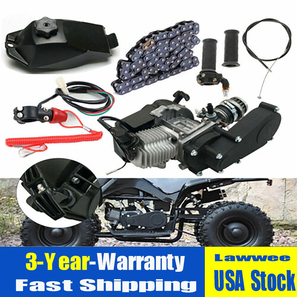 49CC 2-Stroke Engine Motor Kit Pull Start For Pocket Mini Quad Bike Scooter ATV