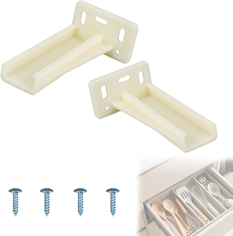 1 Pair KT HR9000RL Rear Drawer Track Socket, Plastic Drawer Track Back Plate wit