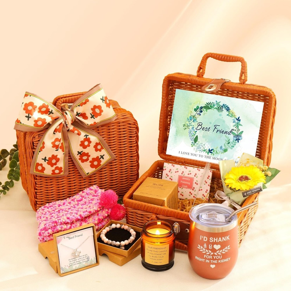 Thoughtful Best Friend Gift Basket for Women - Unique BFF Birthday Present