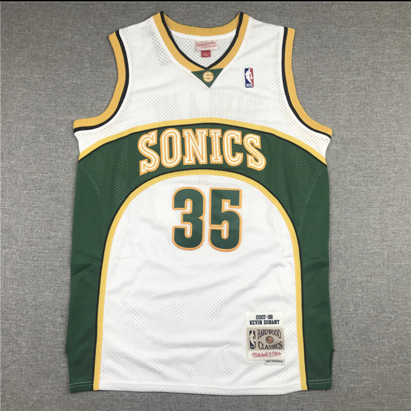 Seattle SuperSonics Ray Allen white regular season basketball retro jersey