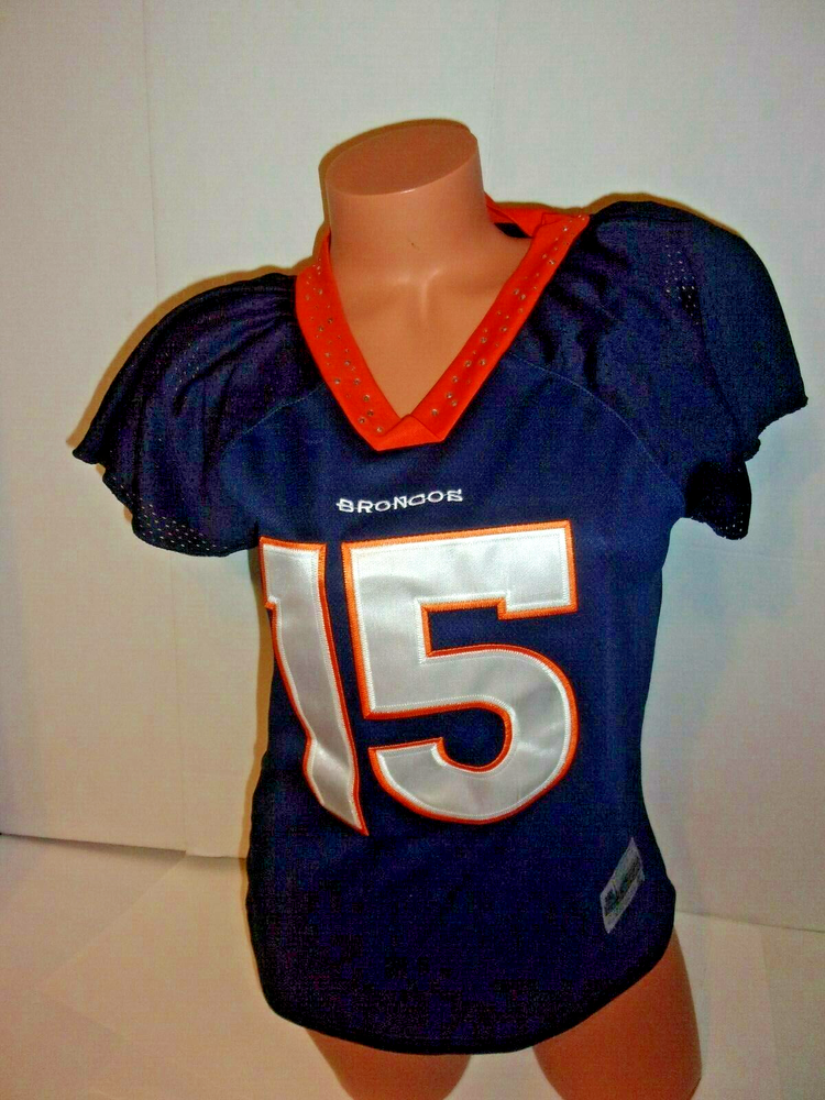 Reebok Broncos Tim Tebow Rhinestone Jersey Small NFL Team Neckline