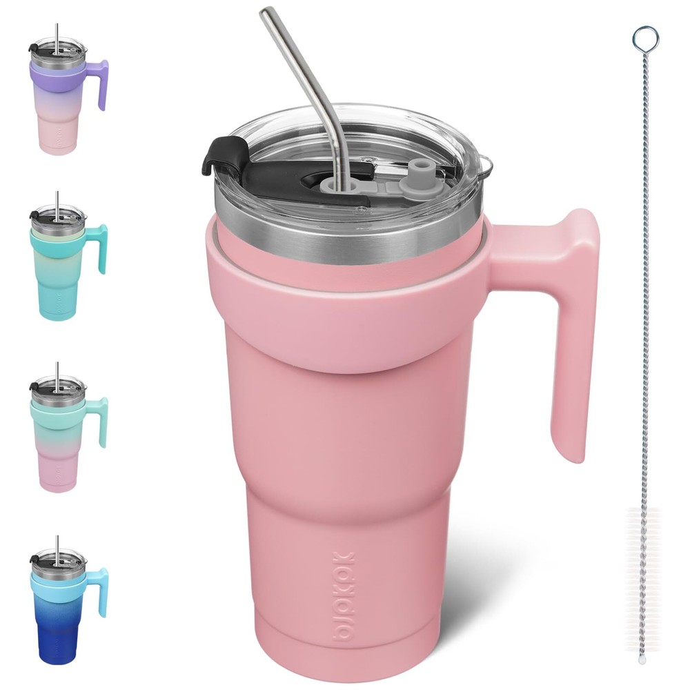 BJPKPK Tumbler With Handle 20 oz Stainless Steel Double Wall Insulated Tumble...