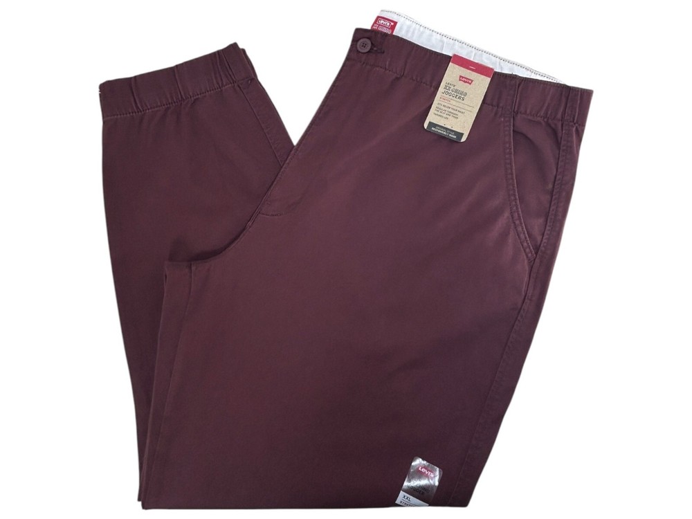 Levi’s Chino Joggers Men 2XL Maroon Straight Leg Chino Pant Joggers Y2K Classic