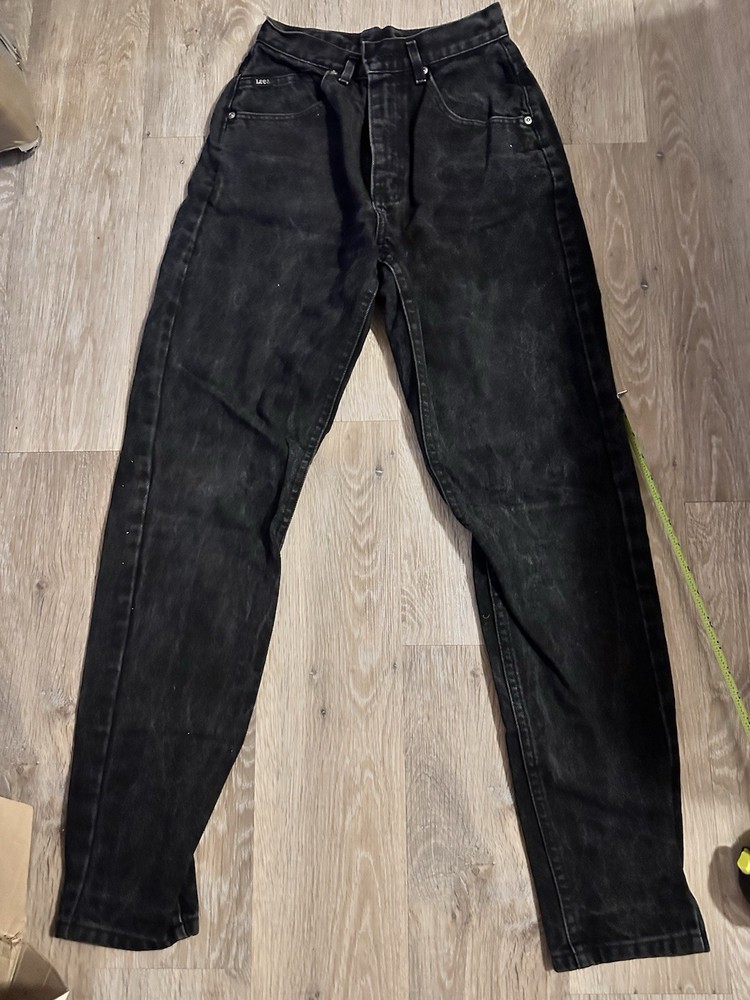 Vintage LEE Black Denim Jeans for Men Size 7 Medium 27