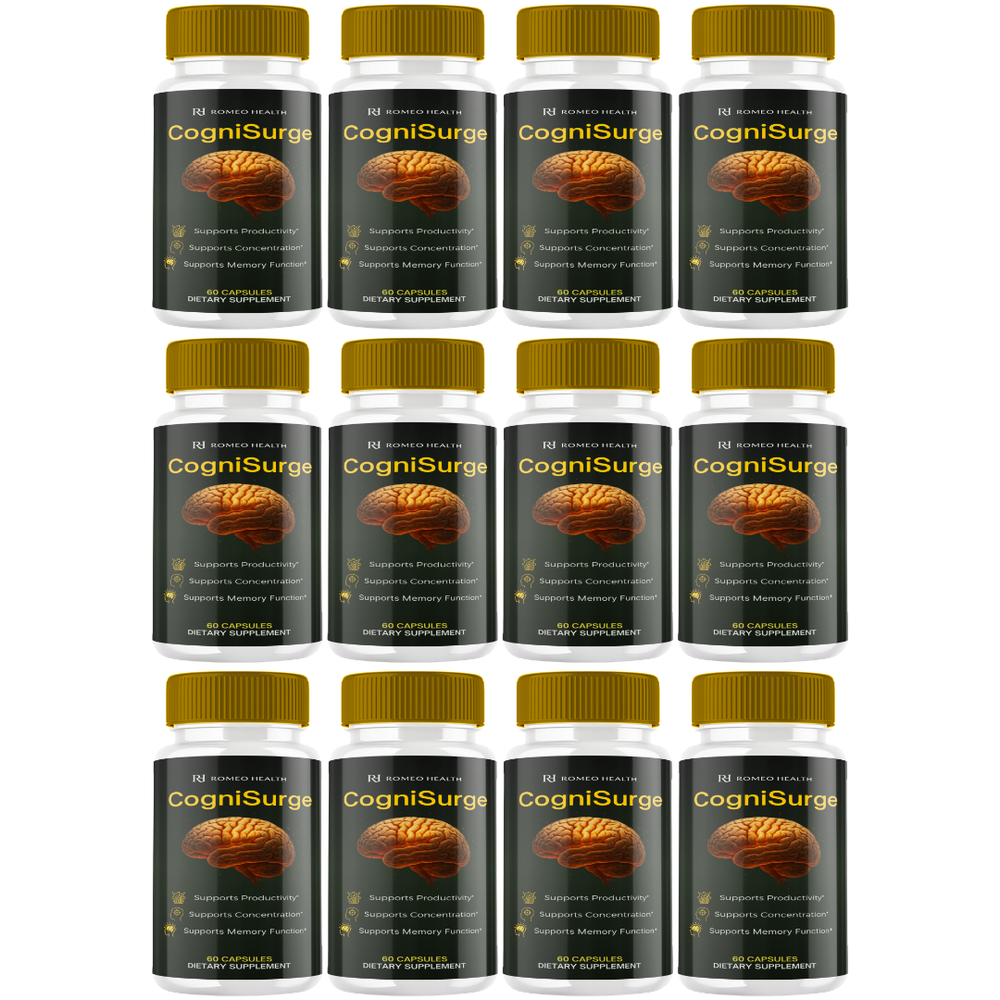 CogniSurge Brain Health & Memory Support (12 Bottle)