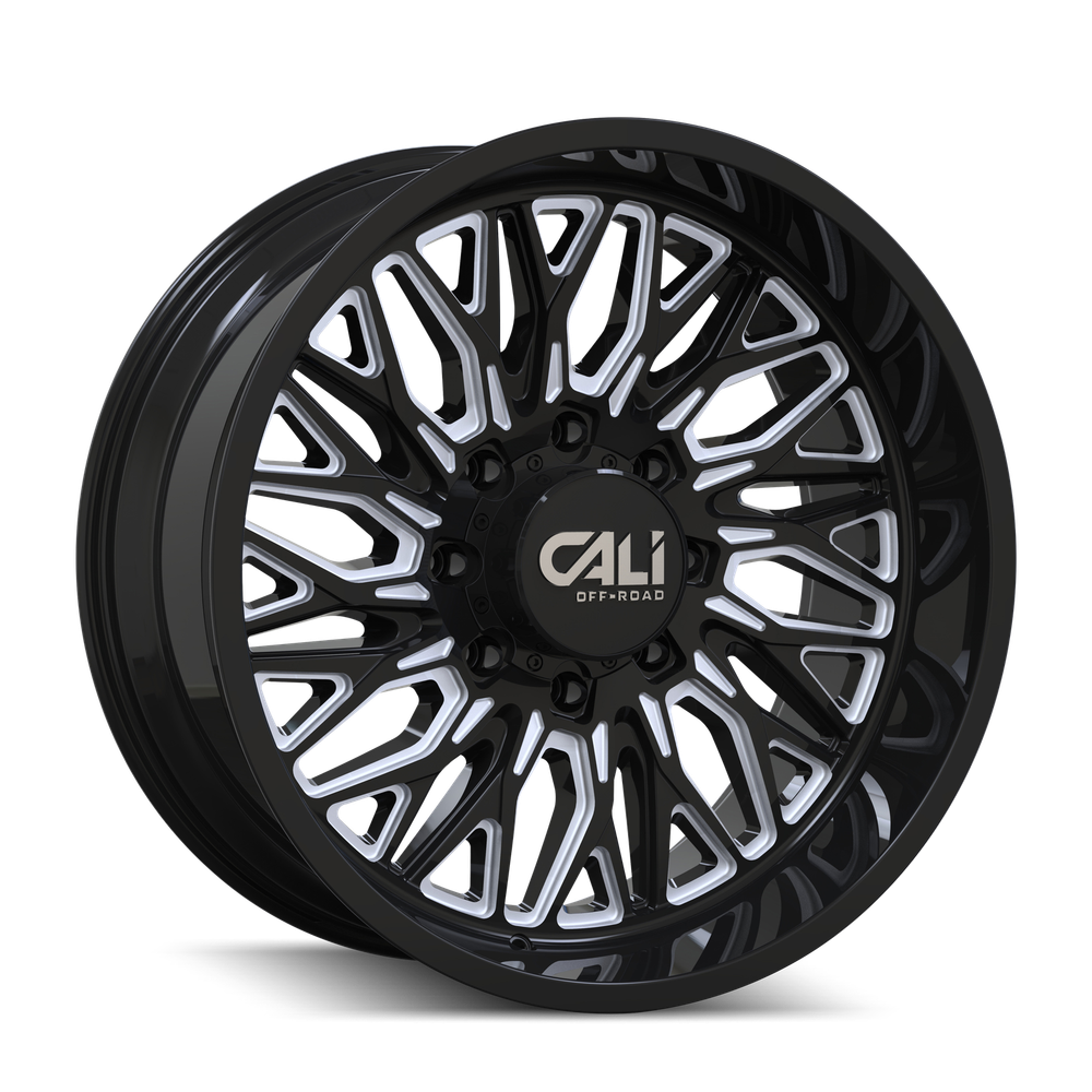 CALI OFF-ROAD CRUSHER 9118 GLOSS BLACK MILLED 22X10 8-170 -19MM 125.2MM