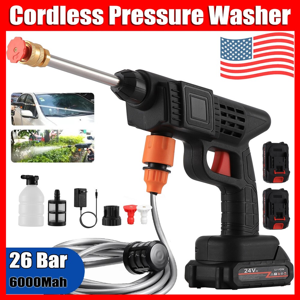 Portable Cordless Electric High-Pressure Car Washer for Yard Cleaning