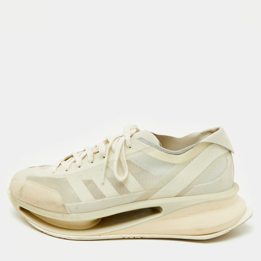 Y3 x Adidas White Suede and Mesh SGendo Run Sneakers Size 44 23