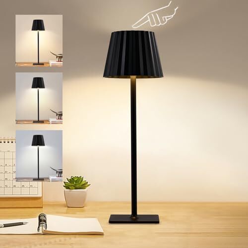 Cordless Rechargeable Table Lamp,2.5W/250lm/3.7V/5200mAh,3CCT Dimmable Desk