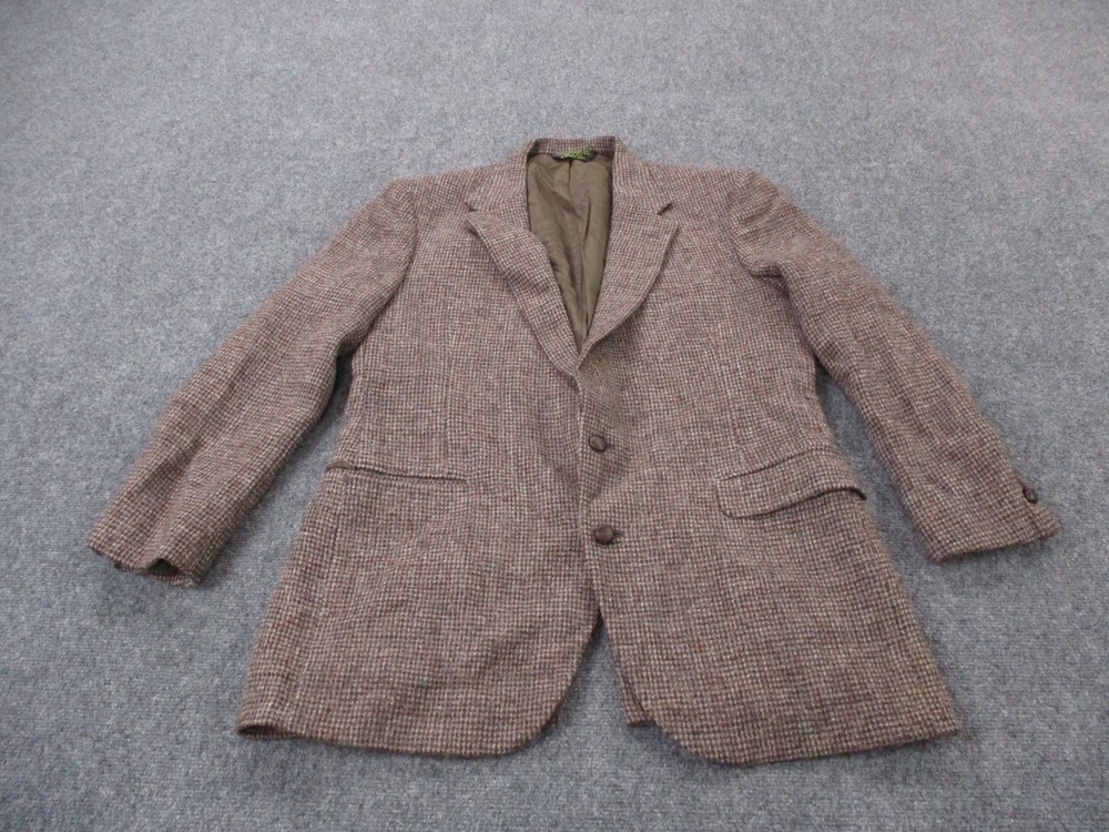 Harris Tweed Jacket Men 42R Scottish Wool Sports Coat Blazer Business USA Made