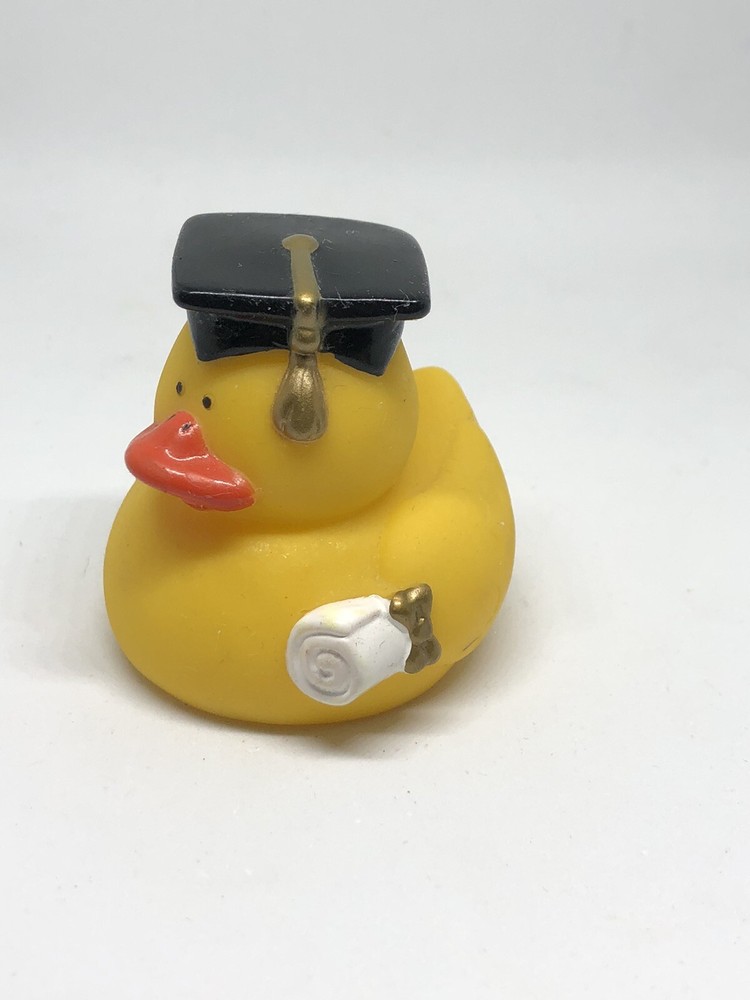 Graduation Duck 2 Inch with Cap and Diploma Bath Toy for Pool or Jeep