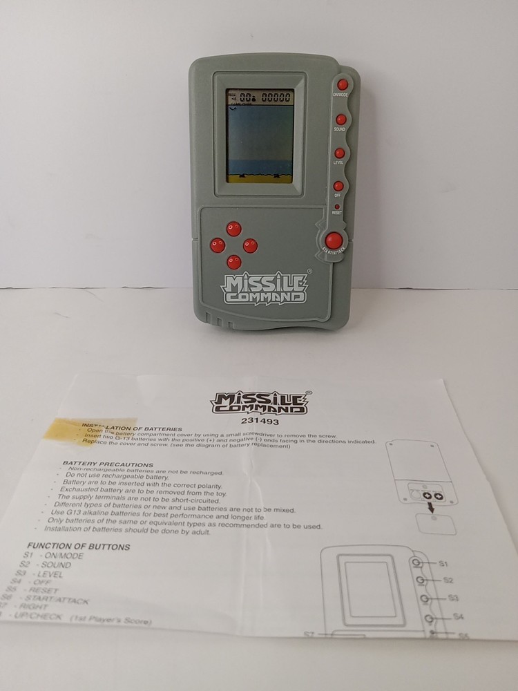 Vintage 1997 MGA Missile Command Handheld Game Fully Functional