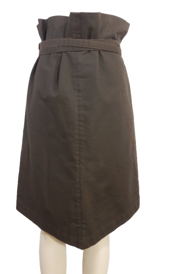 Gucci Cotton Twill Belted Skirt in Size 42 US 6