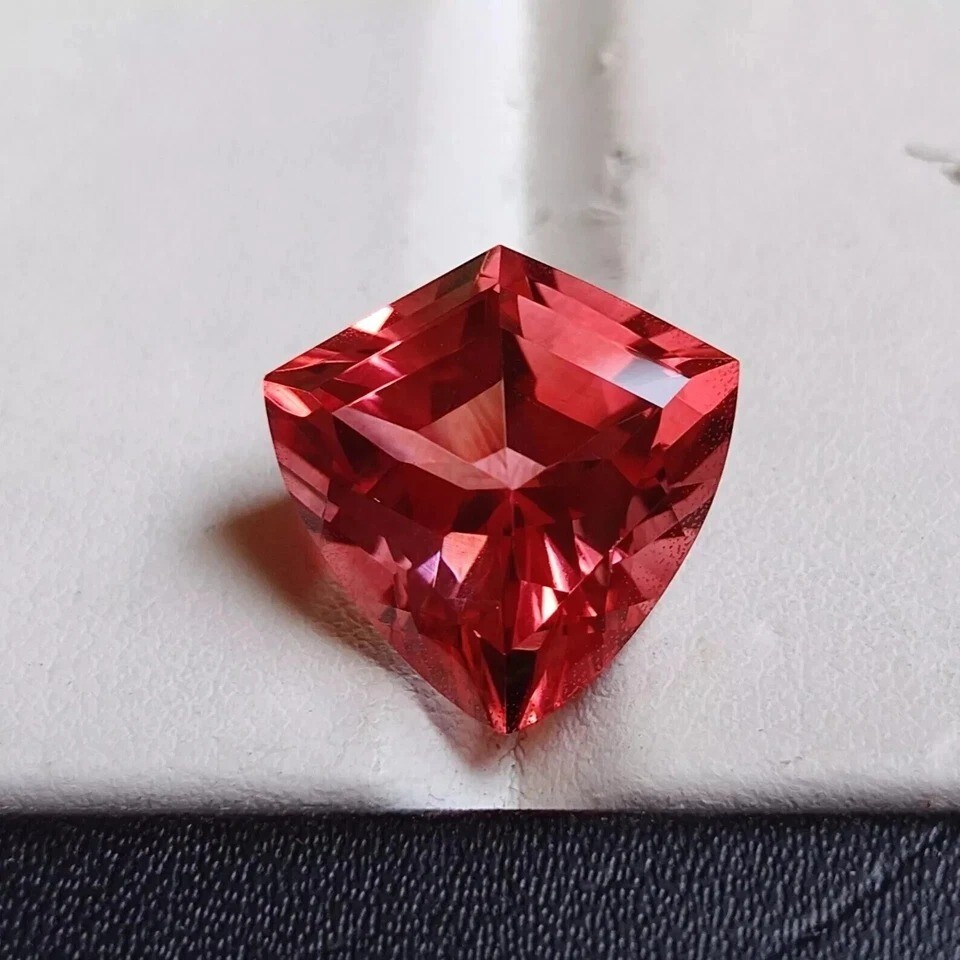 Natural Peach Padparadscha Sapphire 16+ Ct Fancy Cut Loose Gemstone Certified