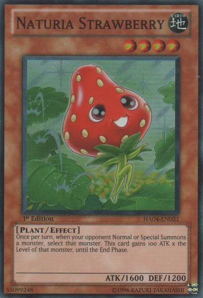 Naturia Strawberry HA04-EN021 Super Rare 1st Ed MP Yugioh Card
