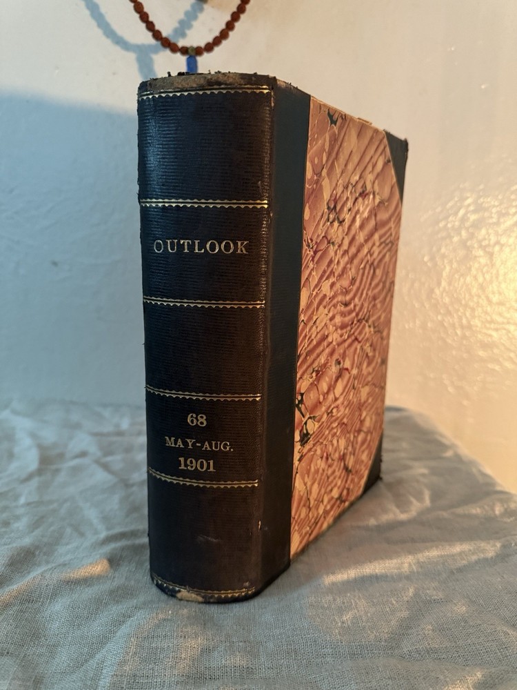 SCARCE Antique book The Outlook magazine May-Aug 1901 HC VG Jim Crow, Roosevelt