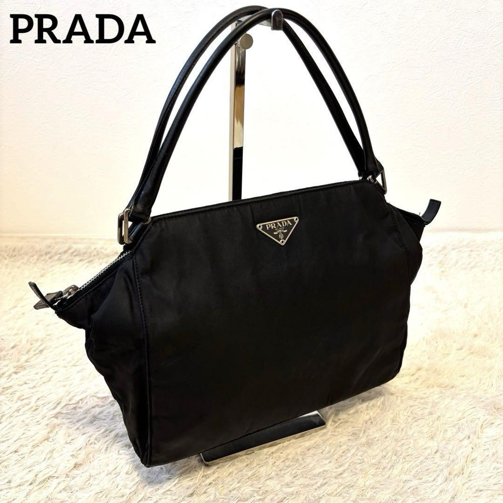 Prada Large A4 Logo Tote Shoulder Bag Authentic Pre-Owned