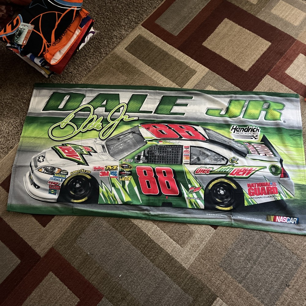 Dale Earnhardt Jr #88 Diet Mountain Dew NASCAR 30x60 Beach Towel