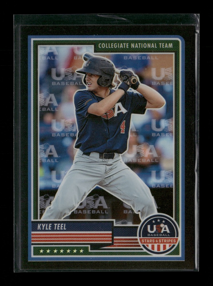 2023 Panini Stars & Stripes USA Baseball #95 Kyle Teel Team Logo /50 White Sox