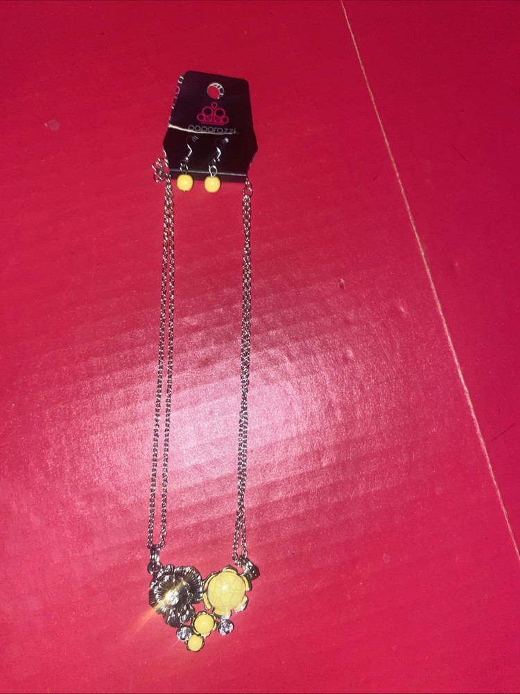Yellow Sunshine Paparazzi Necklace and Earring Set  New