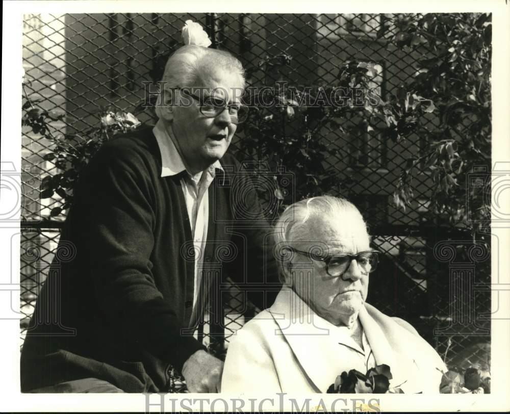 1984 Press Photo Art Carney and Cagney James, actors - lrp42653