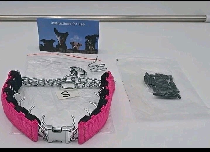 Dog Training Collar Small Adjustable Prong Hot Pink Cover New