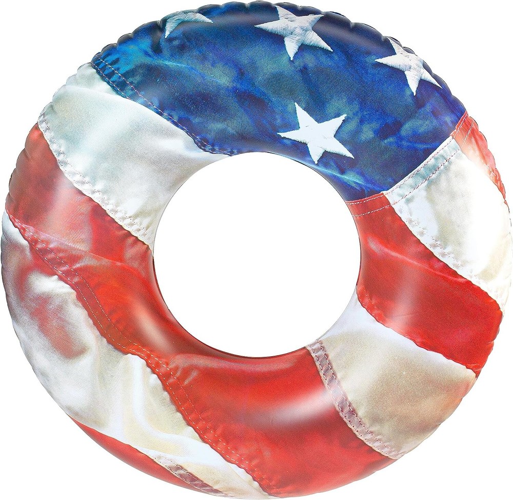 Pool Candy Stars and Stripes Jumbo Beach and Pool Tube 48” american patriotic
